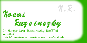 noemi ruzsinszky business card